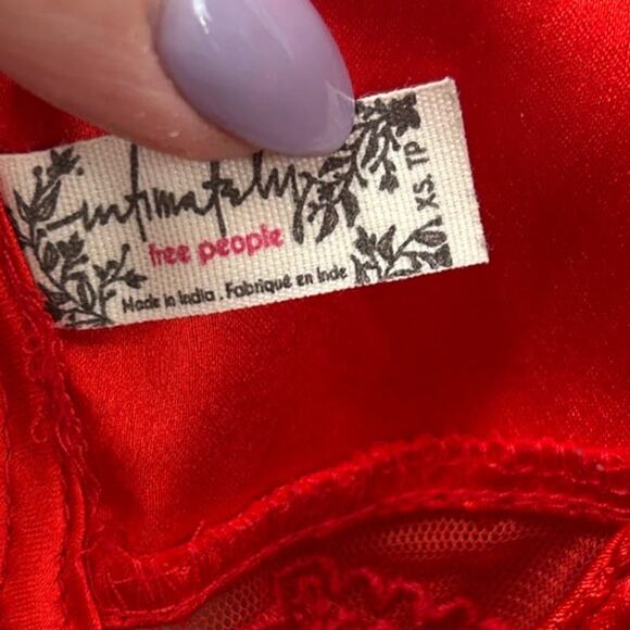 Free People Intimately Red Stella Swing Cami size XS - Picture 7 of 8